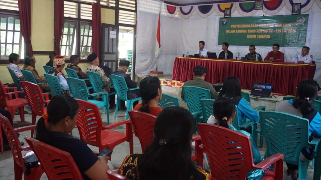 EDUKASI PENCEGAHAN KARHUTLA OLEH SATGAS TMMD KE-129 DI KODIM 1206