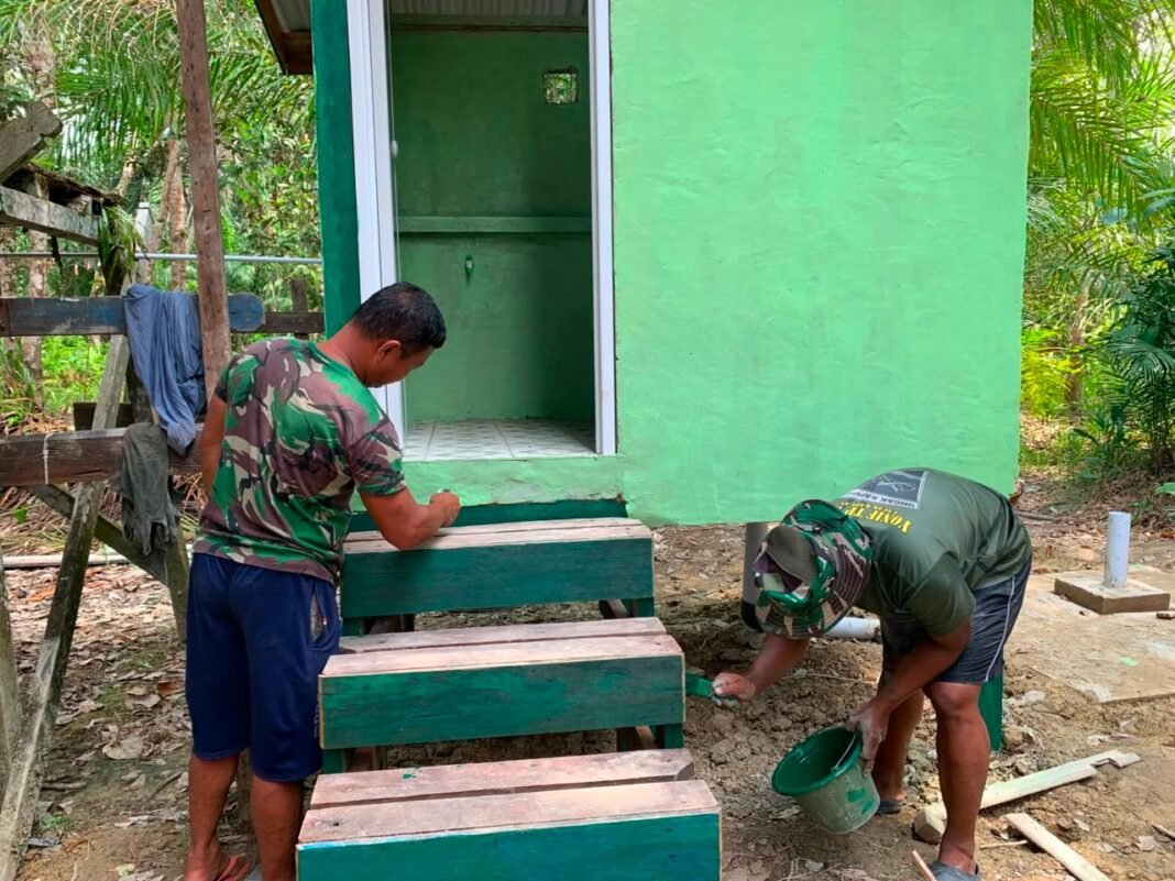 TMMD Ke-129 Kodim 1206/Putussibau: Mewujudkan MCK yang Layak untuk Desa Ulak Pauk