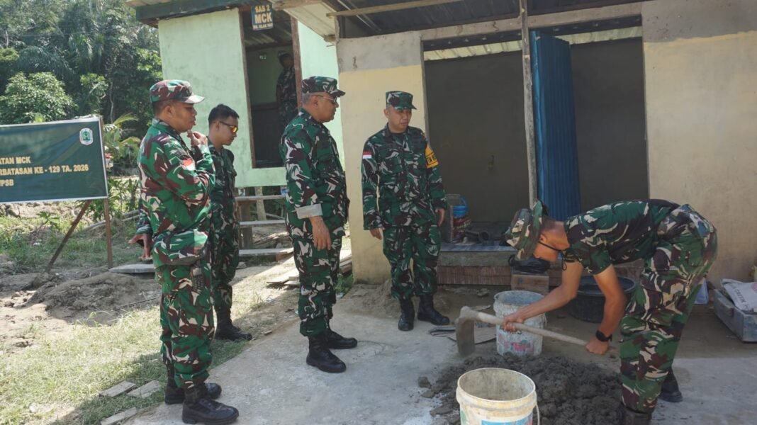 Tinjauan Langsung Brigjen TNI Aldrin pada TMMD Ke-129 di Kapuas Hulu
