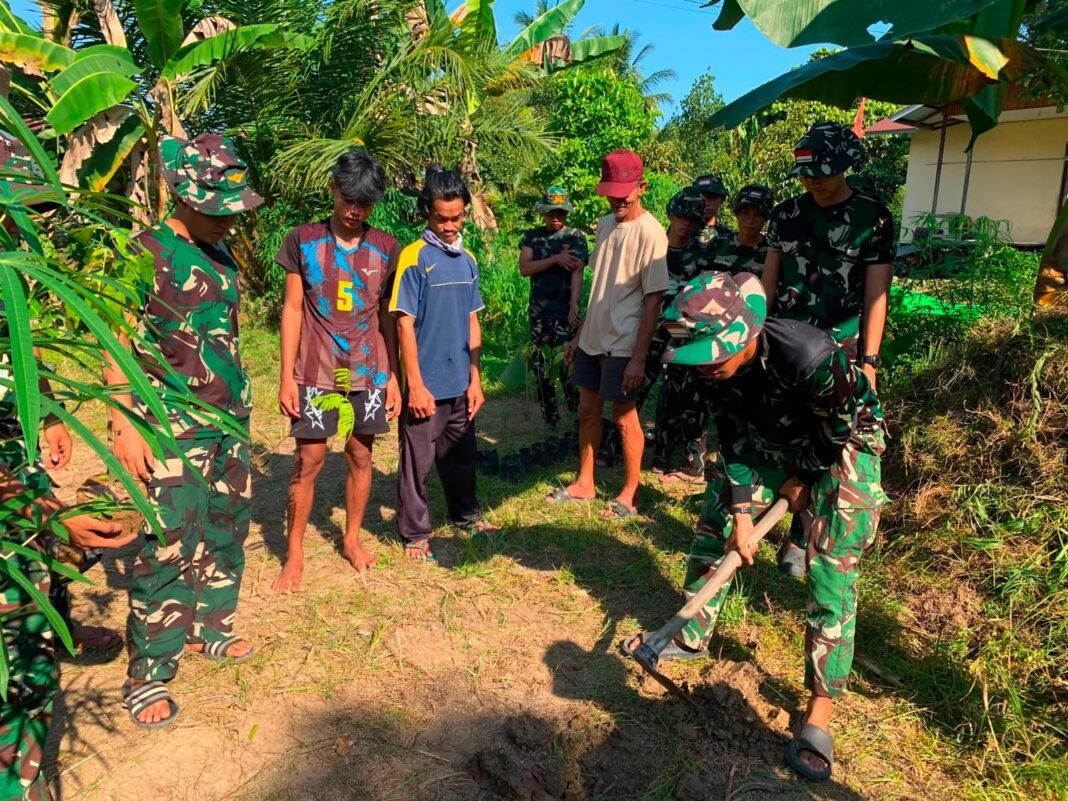Masyarakat Ulak Pauk Terlibat dalam Penanaman Petai dan Jengkol di TMMD Ke-129
