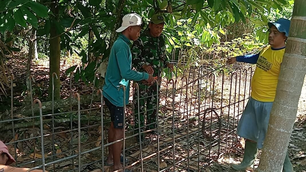 Konstruksi Box Culvert Satgas TMMD 129, Tingkatkan Mobilitas Warga Desa