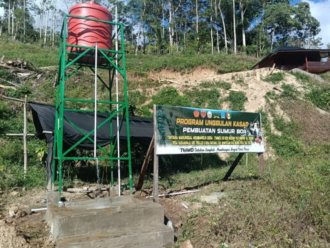 Program TMMD Ke-129 di Bone Sukses, Fasilitas Jamban dan Sumur Bor Kini Siap Digunakan