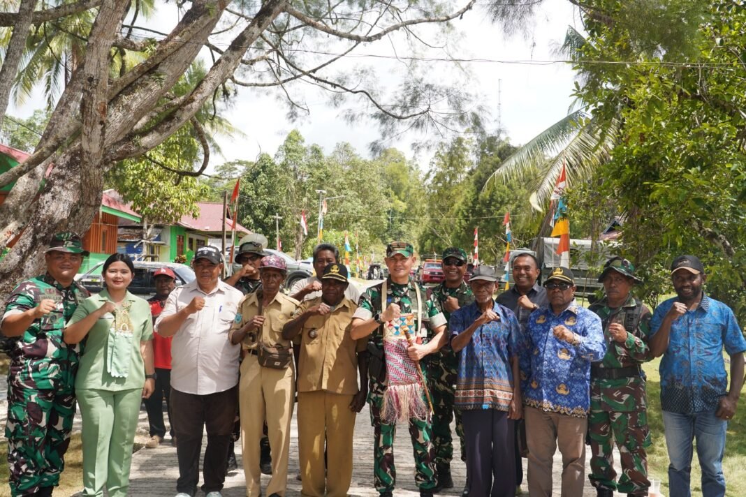 Danrem 181/PVT Bersama Forkopimda Tinjau Hasil TMMD Ke-129, Pastikan Pembangunan di Kampung Sesor Berikan Manfaat Nyata