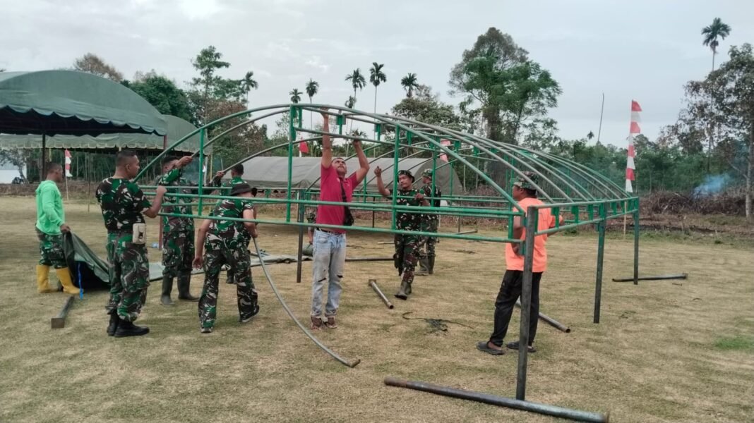 Persiapan Upacara Menjelang Akhir TMMD ke-129