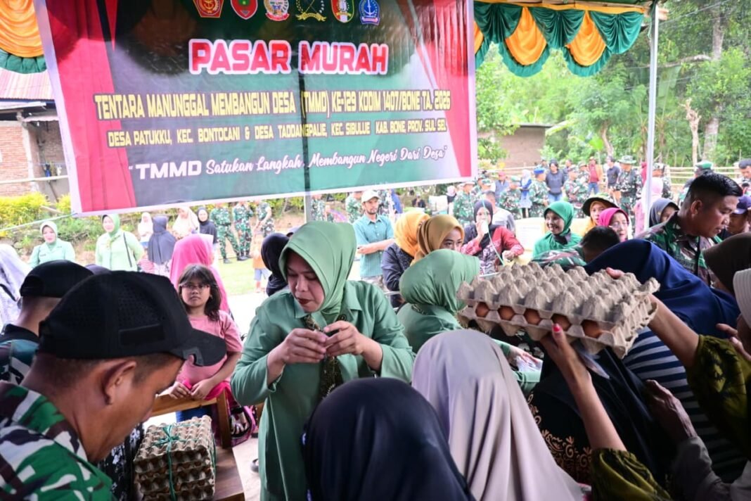 Pasar Murah Dalam Rangka TMMD Ke-129 Oleh Kodim 1407/Bone