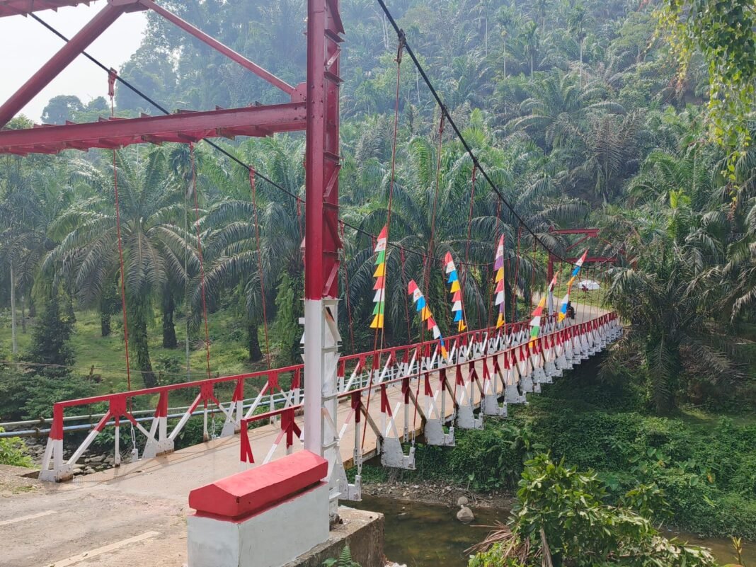 Jembatan Gantung Des Sebilo Usai Dibuat, Akses Masyarakat Makin Lancar