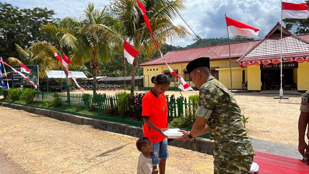 Yonif TP 859/RBK Gelar Program SEJUK, Sederhana Namun Menyentuh Hati
