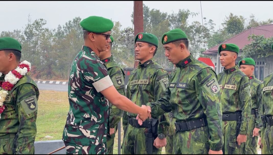 Kemeriahan Penyambutan Prajurit dari Papua di Kodim 1018/Gunung Mas