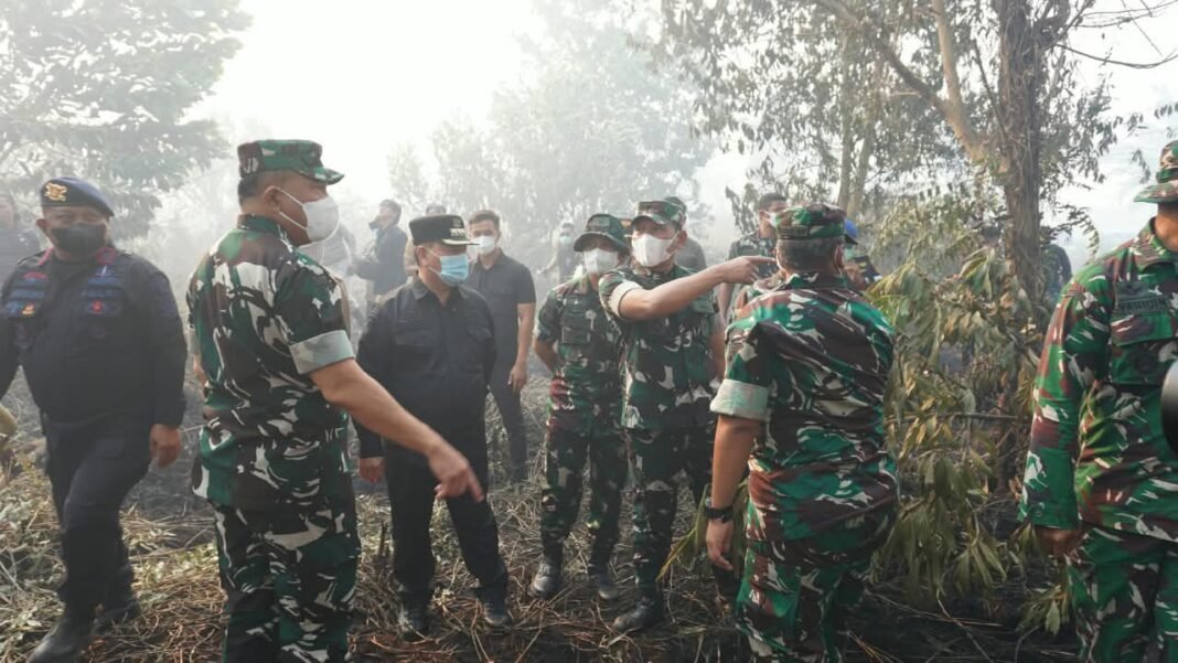 Dampingi Pangdam dan Kapolda, Dandim 1015/Sampit Pastikan Penanganan Api Berjalan Cepat