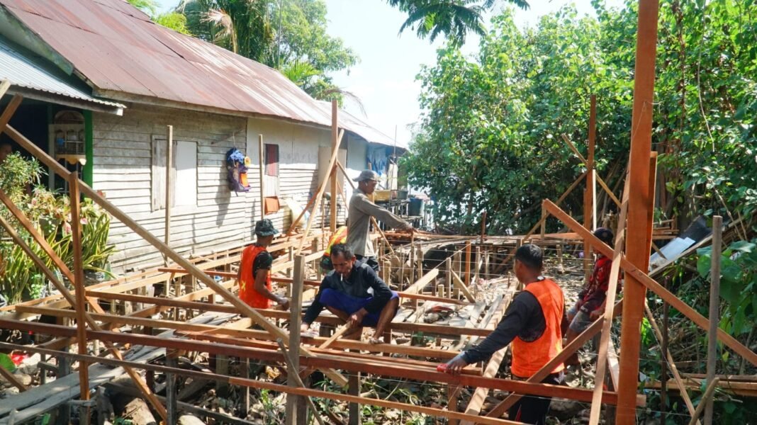 RTLH TMMD Ke-129 Dipercepat, Kerangka Lantai Diterapkan