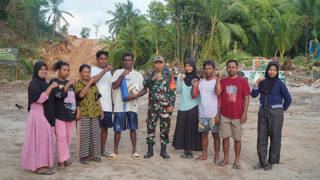 Desa Polewali Dapat Dukungan Sarana Olahraga dari TMMD Ke-129