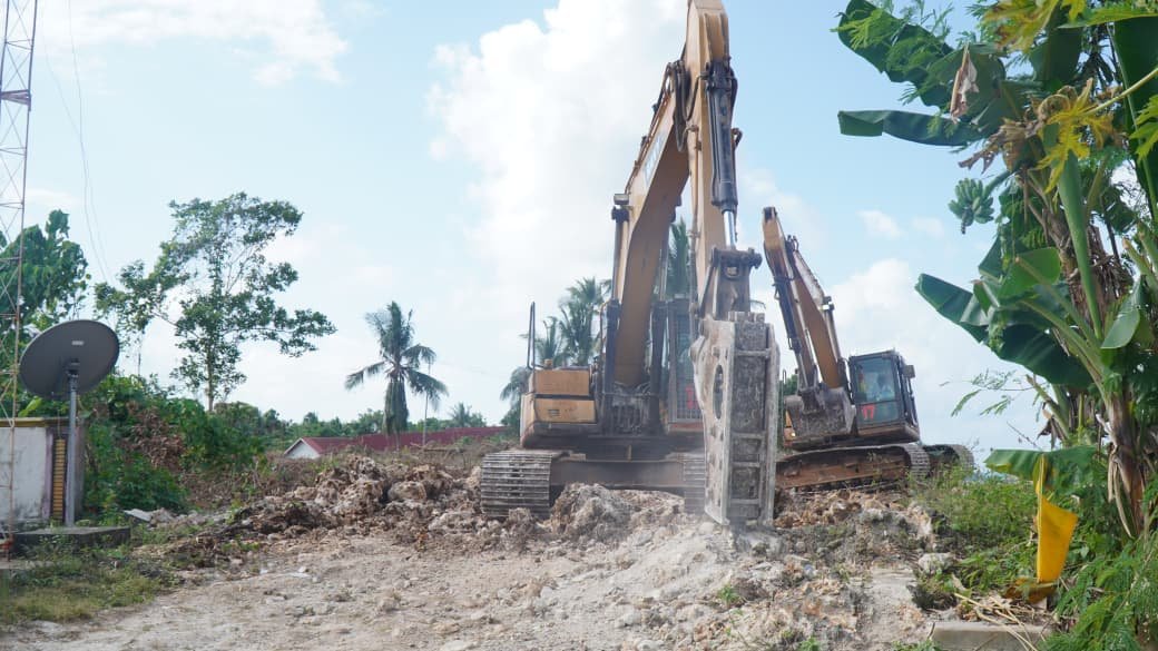 Pekerjaan Jalan di Kepulauan Umbele Menuju Penyelesaian