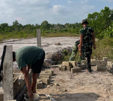 TMMD Ke-129 Kodim 0413/Bangka Tingkatkan Keamanan Melalui Pembangunan Pos Kamling