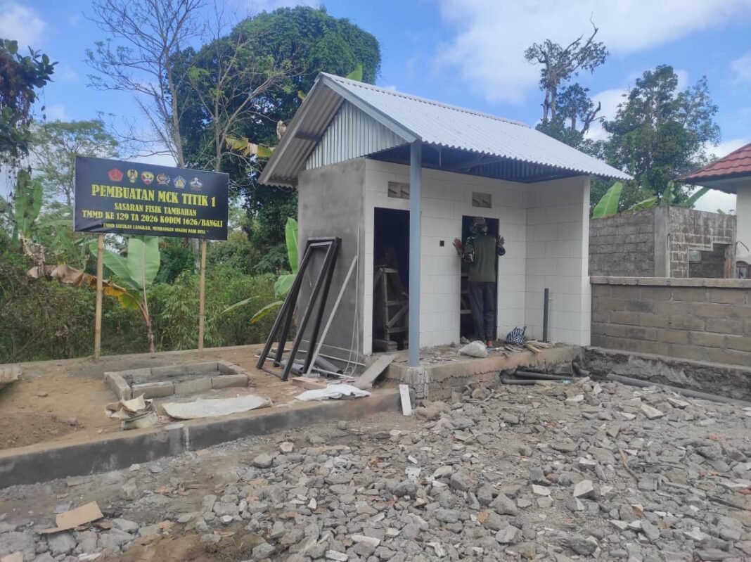 TMMD Ke-129 di Bangli Siapkan Fasilitas MCK untuk Masyarakat