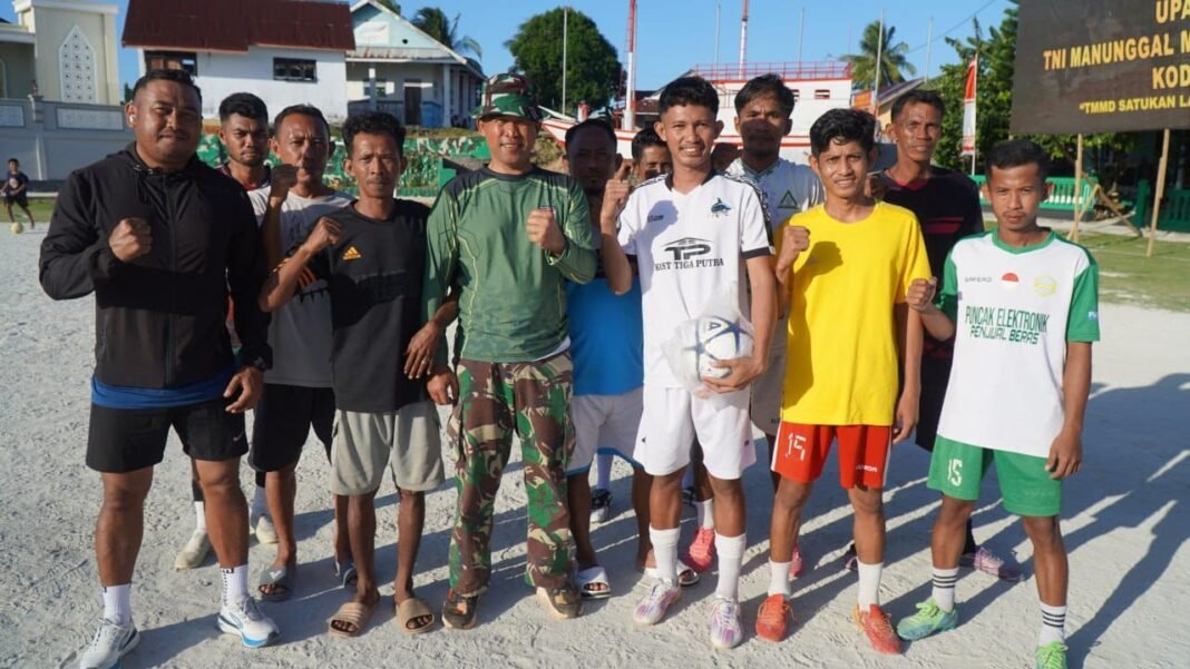 Karang Taruna Desa Umbele Mengucapkan Terima Kasih kepada Satgas TMMD untuk Fasilitas Olahraga