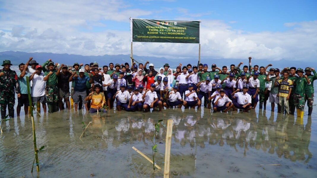 Aksi Lingkungan Satgas TMMD: 1.000 Mangrove untuk Umbele