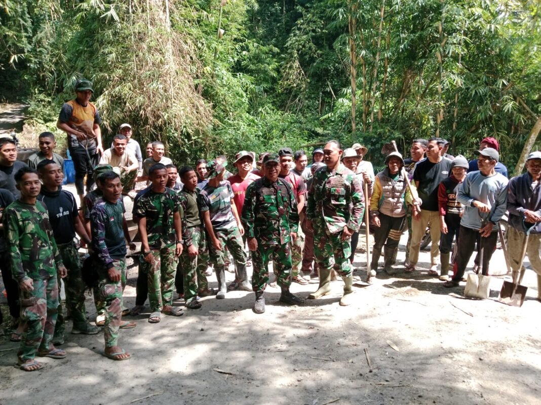 Rabaten Beton TMMD Ke-129 Kodim 1626/Bangli, Kerja Sama TNI dan Masyarakat