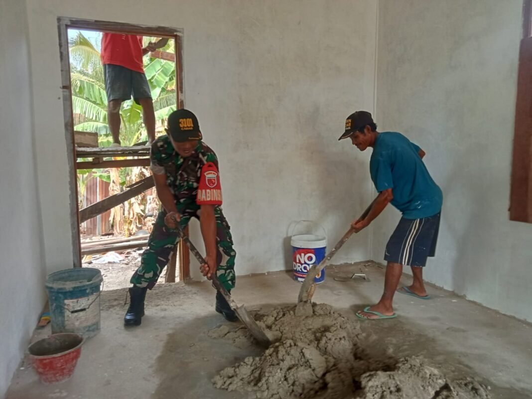 TNI Peduli: Karya Bakti dalam Pembangunan Rumah Warga Kapaleo
