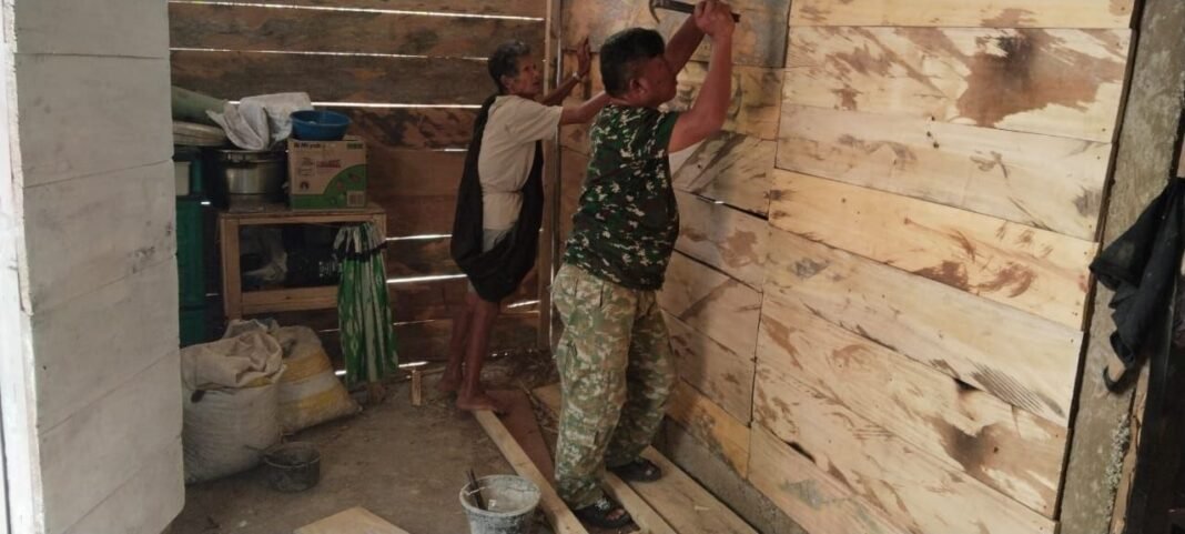 Peningkatan Kualitas Tempat Tinggal di Bone oleh Satgas TMMD ke-129