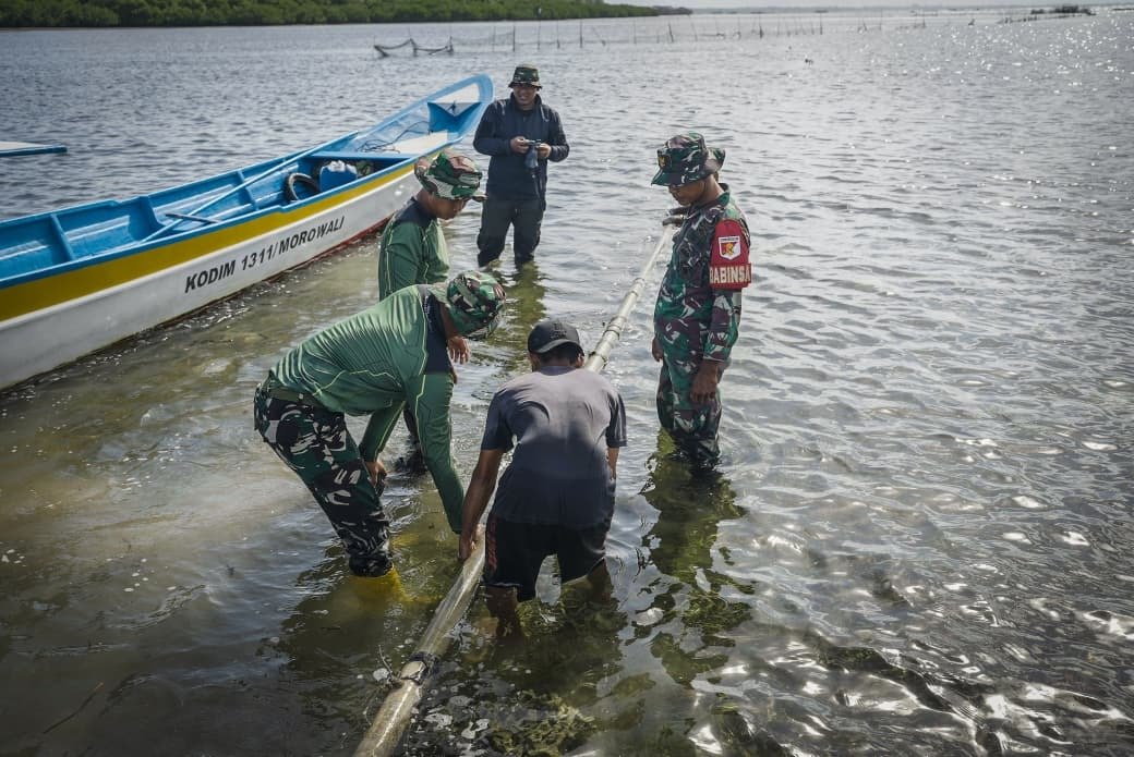 Survei Air Bersih oleh Satgas TMMD Ke-129 Kodim 1311/Morowali di Panimbawang