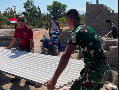 Satgas TMMD ke-129 Kodim 0413/Bangka Genjot Penyelesaian Pos Kamling
