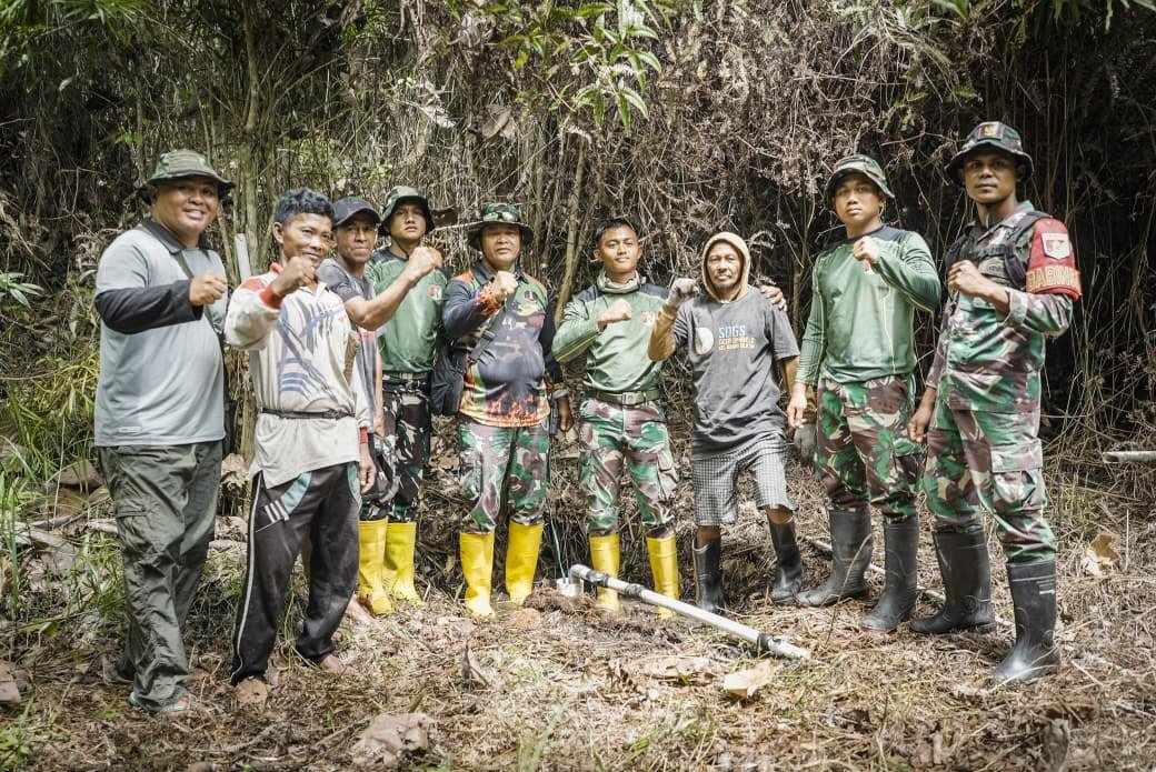 Kolaborasi Antara Satgas TMMD dan Masyarakat dalam Proyek Air Bersih