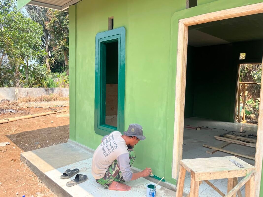 Progres Rutilahu oleh TMMD Ke-129 Kodim 0608/Cianjur