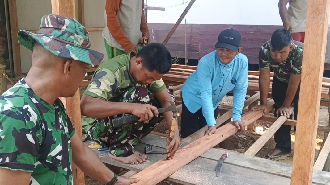 Bahu Membahu Membangun Hunian Layak oleh Kodim 1012/Buntok dan Masyarakat