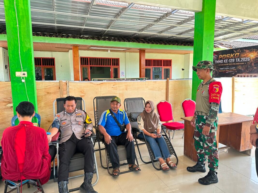 TMMD Ke-129 Dorong Kepedulian Kesehatan Lewat Donor Darah di Desa Kesongo