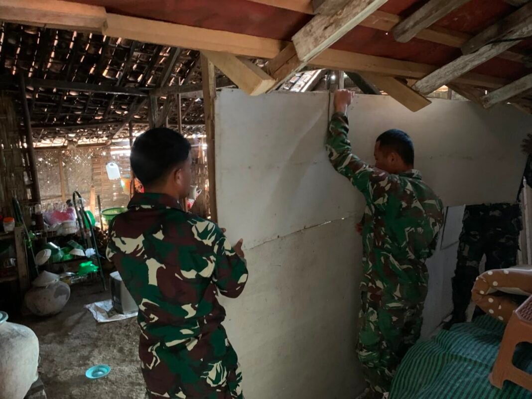 Kegiatan Rehabilitasi RTLH Bapak Samijan di TMMD Ke-129