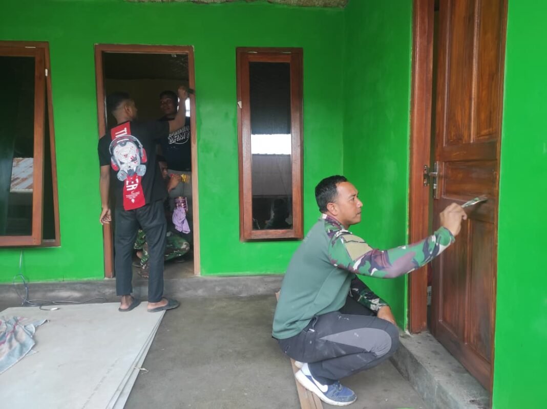 Rehabilitasi Rumah I Wayan Pasta Menuju Akhir, Semangat Gotong Royong Mewarnai TMMD Ke-129