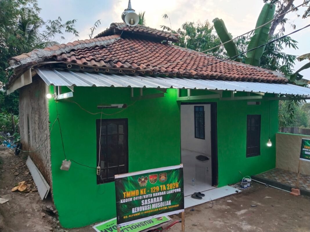 Renovasi Musala Terus Berlanjut, Satgas TMMD Serahkan Fasilitas Ibadah yang Layak