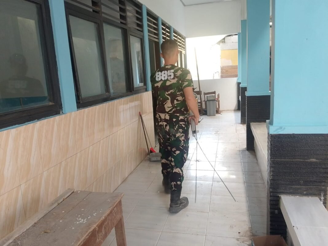Satgas TMMD Ke-129 Lakukan Persiapan Material Rehabilitasi di SDN Kesongo 1