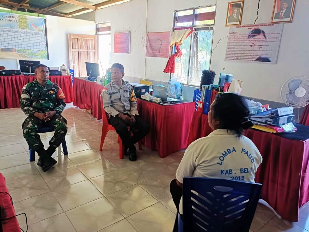 Jaga Kondusifitas Belu, Aparat Desa Kabuna dan TNI-Polri Solid Tingkatkan Komunikasi