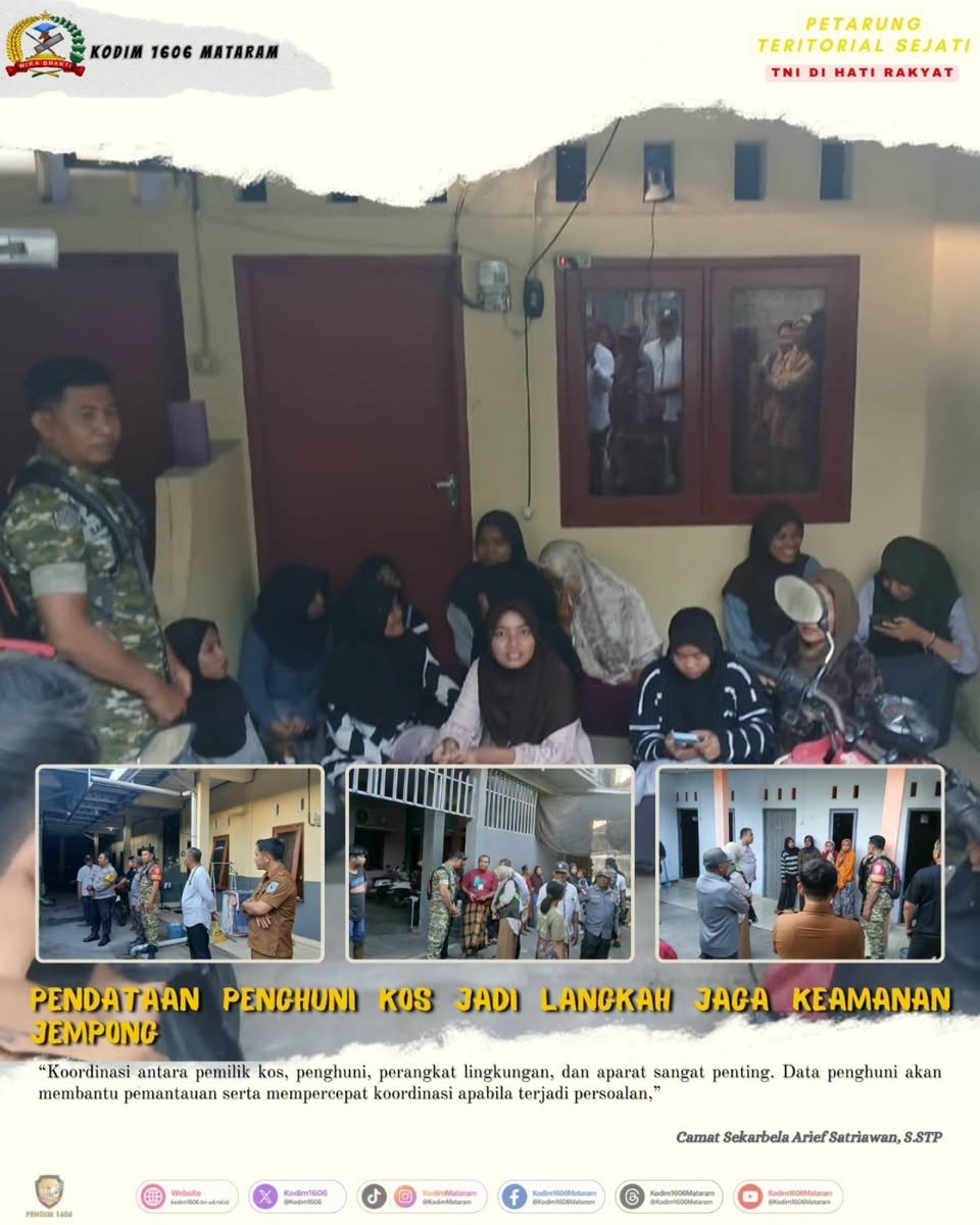Mewujudkan Keamanan Lingkungan lewat Pendataan Penghuni Kos Jempong