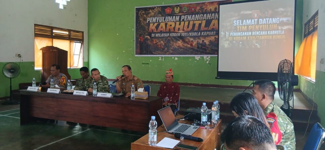 Sinergi TNI dan Warga Basarang dalam Mitigasi Kebakaran Hutan dan Lahan