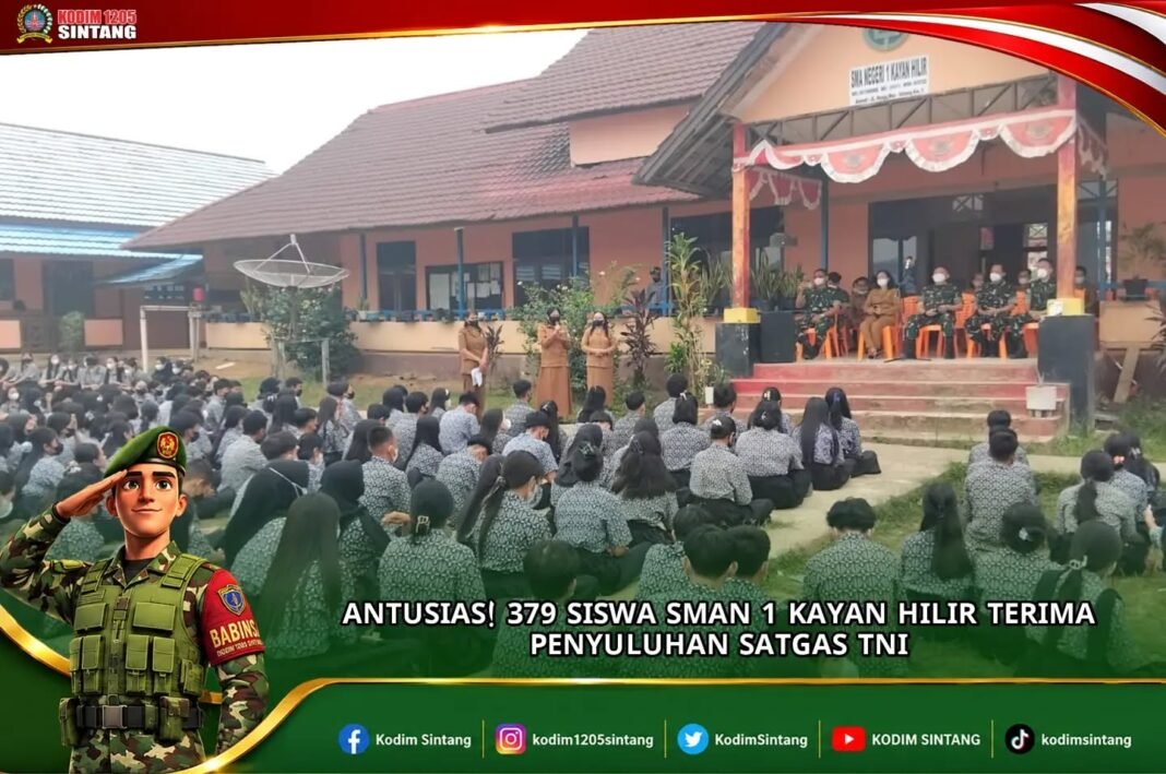 Satgas TNI Dorong Peran Pelajar Kayan Hilir dalam Penanggulangan Karhutla