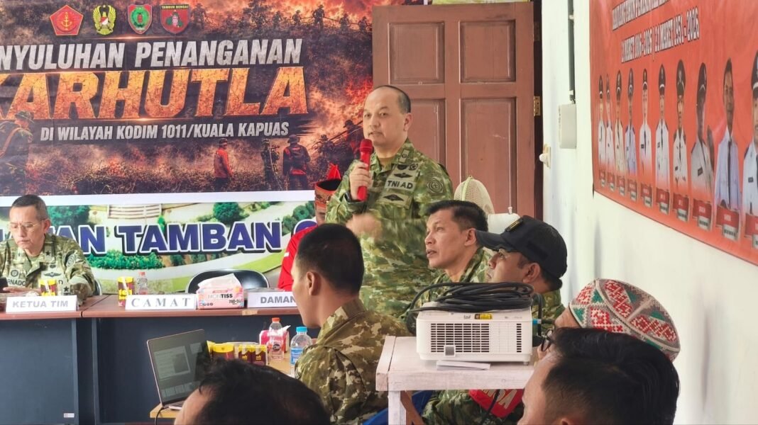 Monitoring Karhutla di Wilayah Kodim 1011/Kuala Kapuas, Mabes TNI Ajak Warga Taati Aturan Hukum