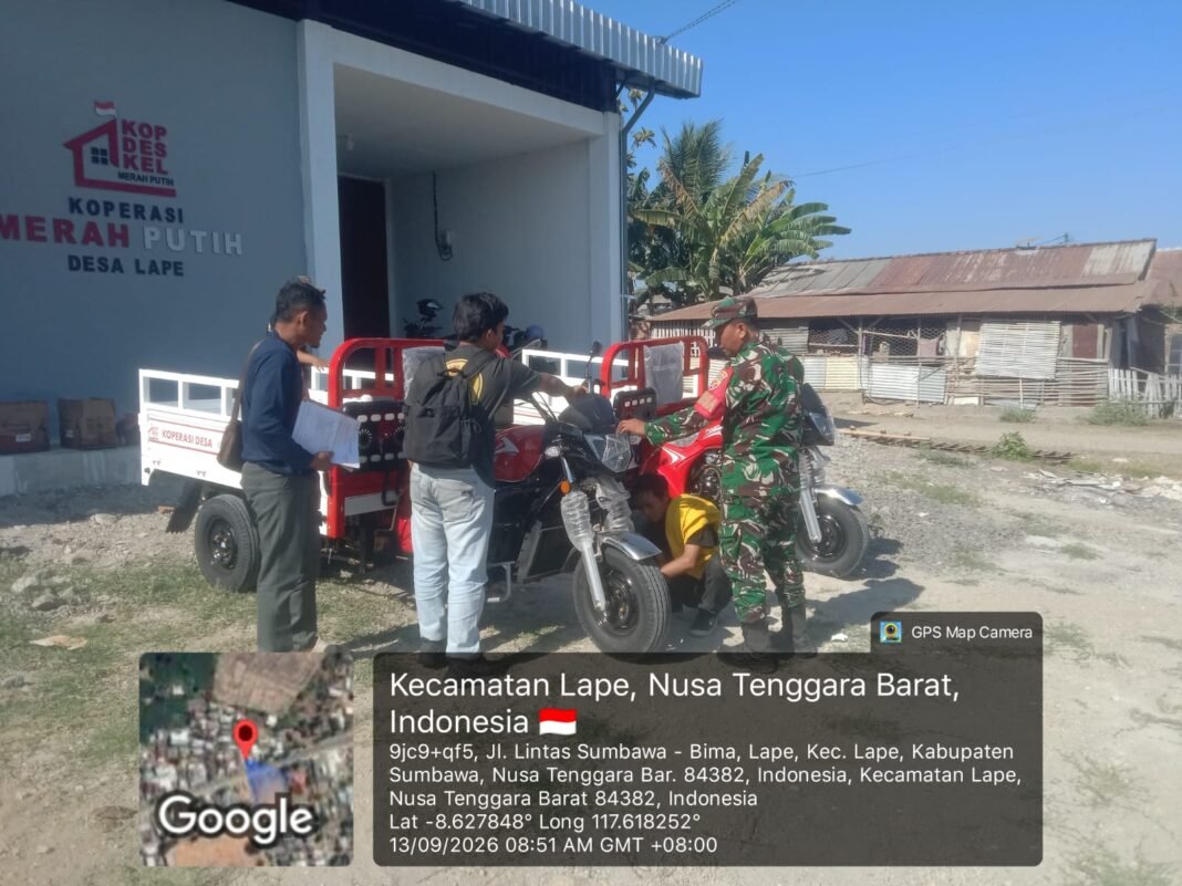 Koperasi Desa Lopok Perkuat Armada Transportasi, Babinsa Pastikan Keamanan Penyerahan
