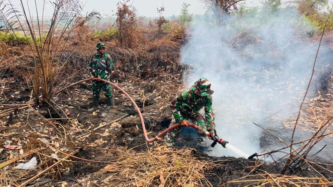 Langkah Preventif Kodim 1015/Sampit Amankan Lahan Gambut dari Ancaman Api