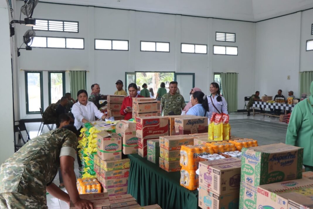 Kodim 1508/Tobelo Selenggarakan Bazar Murah untuk Merayakan HUT ke-81 TNI