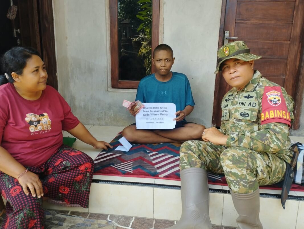 Bantuan Sosial Bagi Gede Wisma Putra oleh Yayasan Satu Hati Bali