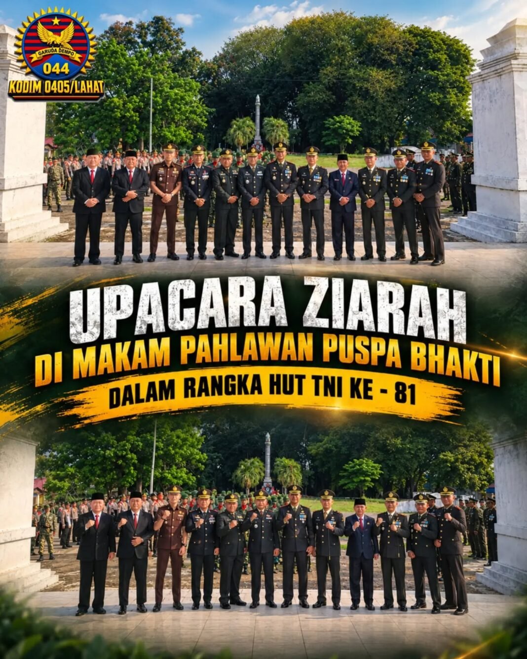 Ziarah Nasional HUT ke-81 TNI di TMP Puspa Bhakti Lahat