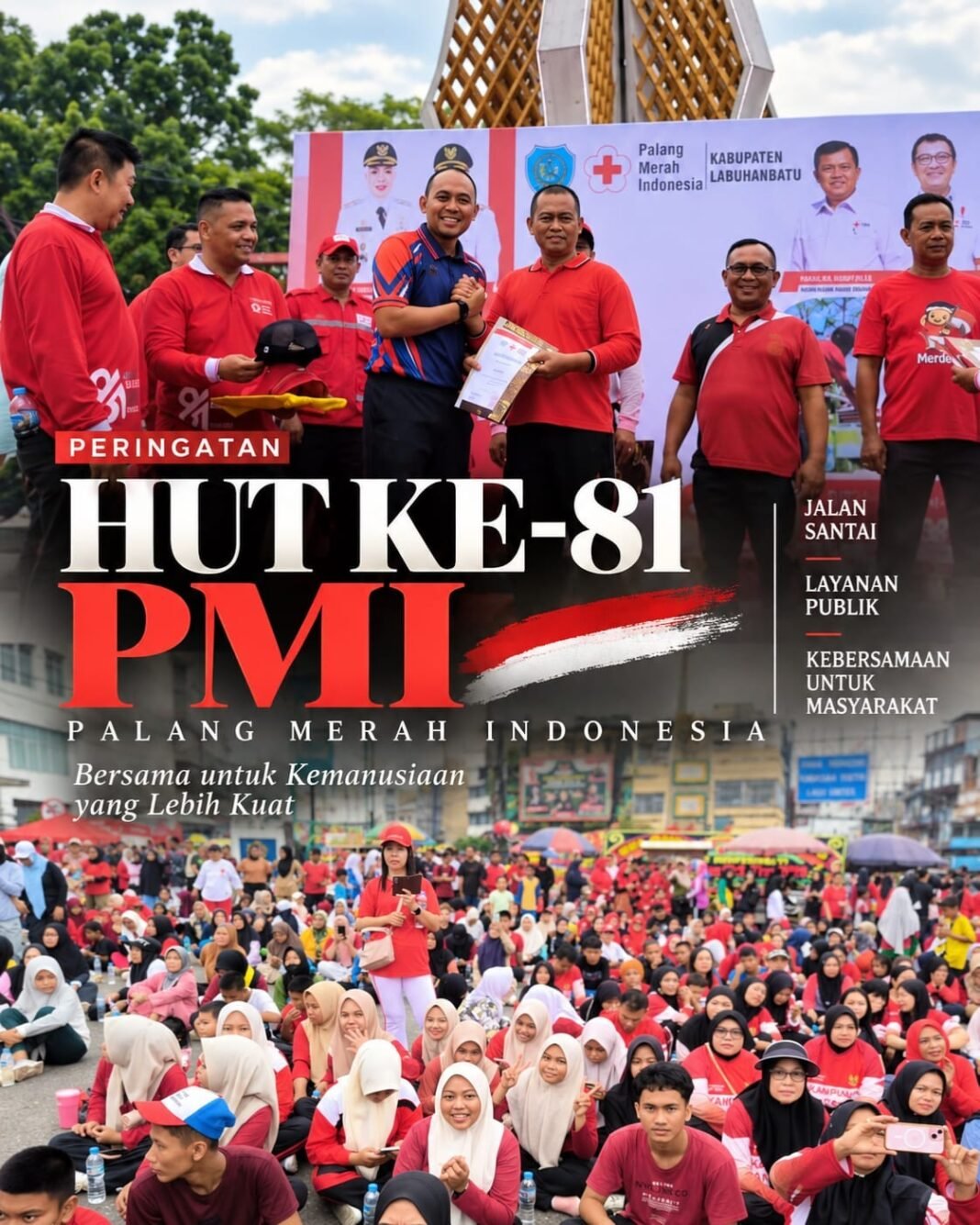 Dandim 0209/Labuhanbatu Dalam Peringatan HUT ke-81 PMI