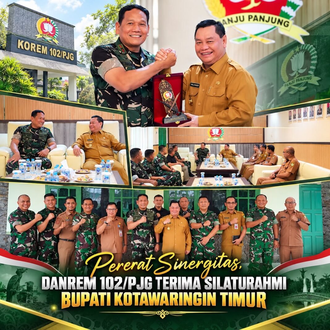 Momen Sinergitas, Danrem 102/Pjg Terima Bupati Kotawaringin Timur