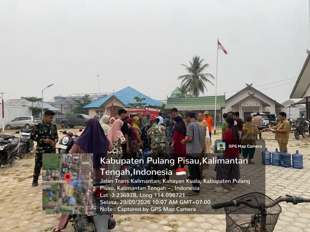 Aksi Koramil Kahayan Kuala dalam Penyaluran Air Bersih