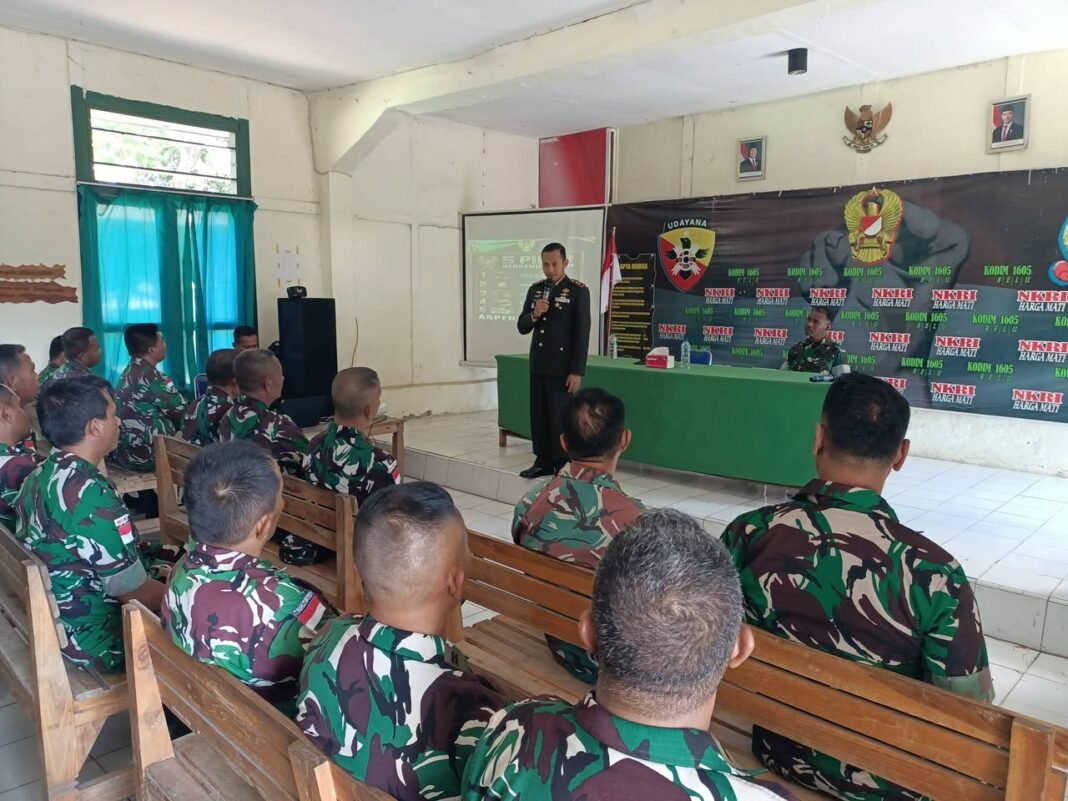 Dandim Belu Tekankan Budaya Tertib Lalu Lintas dan Waspada Bencana Kebakaran Bagi Seluruh Anggota