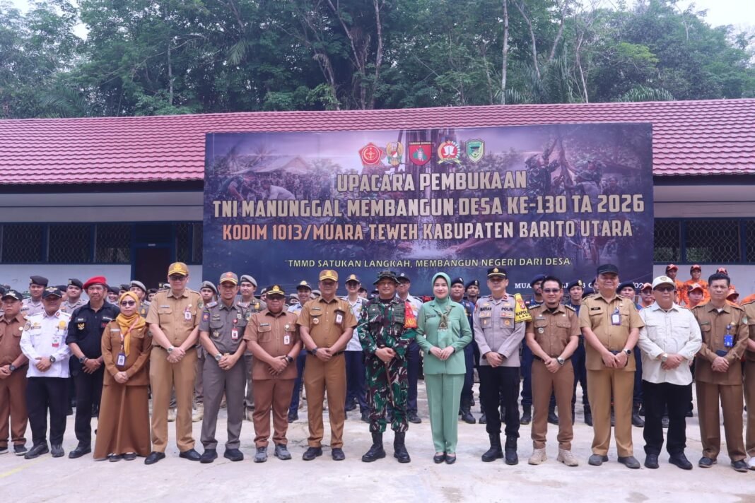 Pembukaan TMMD ke-130 di Barito Utara Dorong Pembangunan Desa Terintegrasi