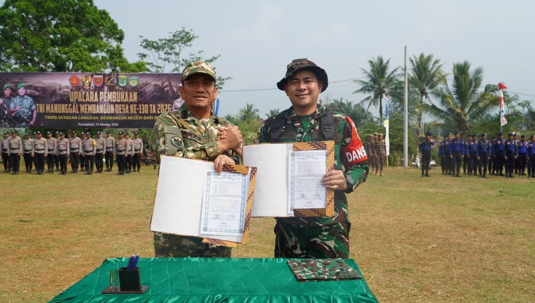 Bupati Irwan Bachri Syam Resmikan TMMD ke-130, Jalin Kebersamaan TNI dan Warga