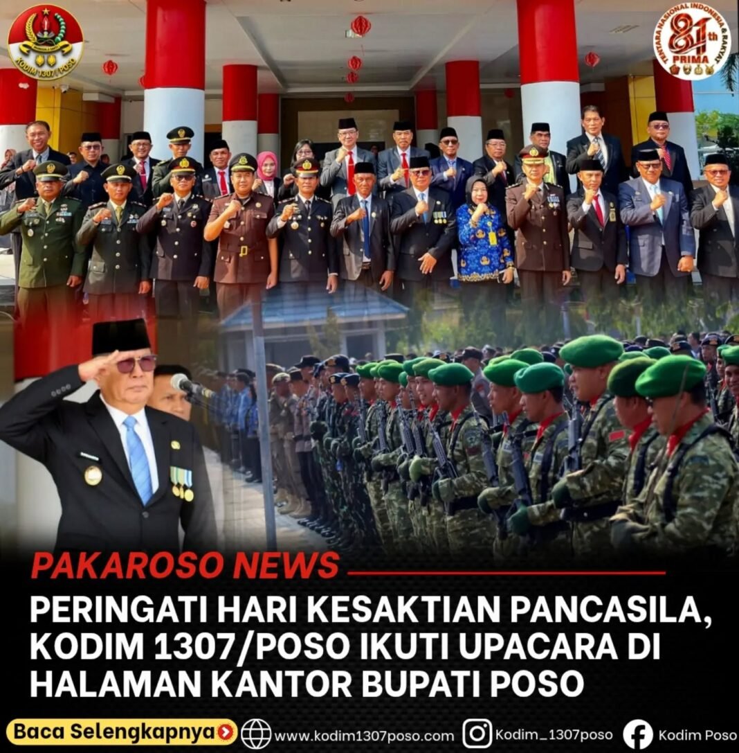 Hari Kesaktian Pancasila 2026: Kodim 1307/Poso Menunjukkan Komitmen di Poso